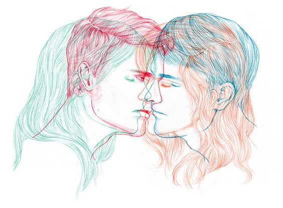 green and red and orange and blue - who is kissing who? #gaypride