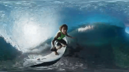 Сферическое видео позволяет прочувствовать все волнение и экстрим серфинга