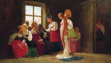 Картина Григория Мясоедова "Смотрины невесты"