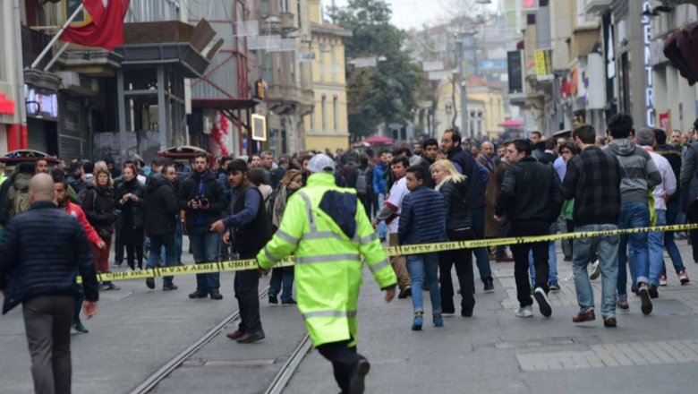 Паника на улице в Стамбуле