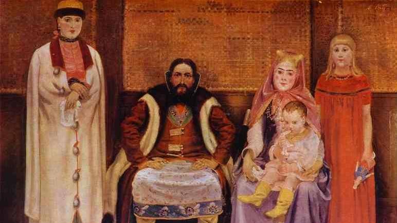 Картина Андрея Рябушкина "Семья купца в XVII веке" стала бы прекрасной иллюстрацией к этому учебнику