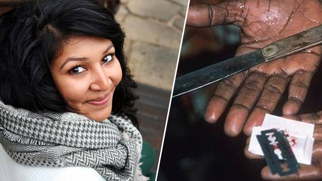 Именно так происходит женское обрезание - без наркоза, с помощью бритвы и лезвия
