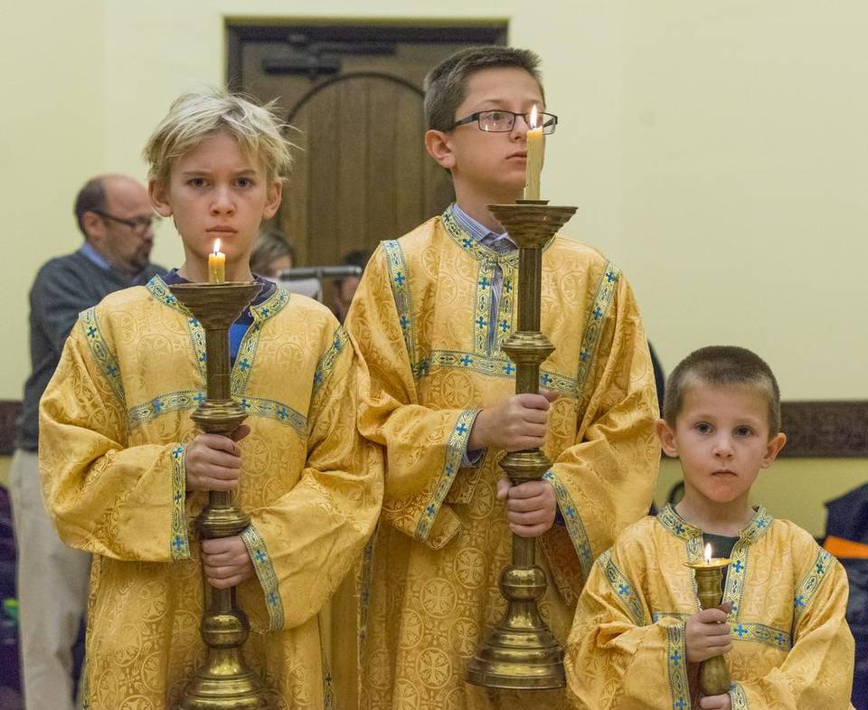 Рождественская служба в сербской церкви
