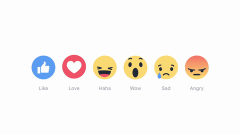 Не лайком единым: Facebook ввел 5 новых реакций на пост