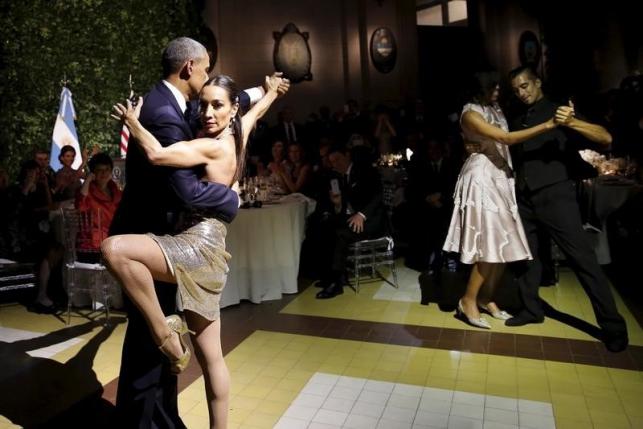 Гибкая дипломатия: Барак Обама станцевал танго на приеме у президента Аргентины