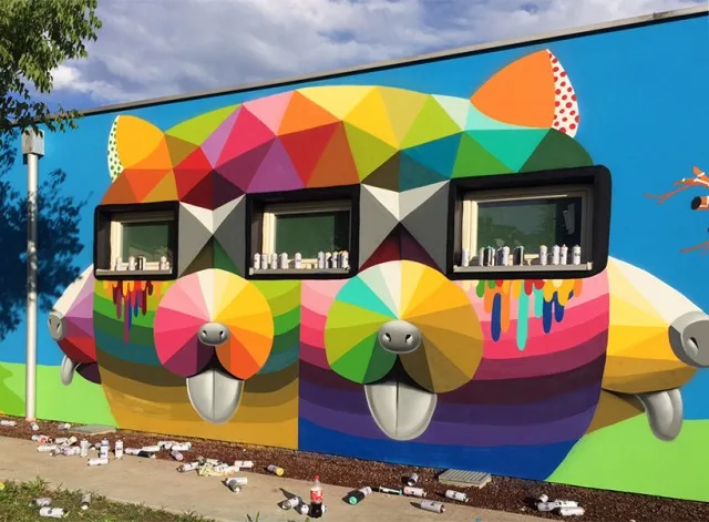 8 работ художника Okuda, который разрисовал вагоны киевского метро