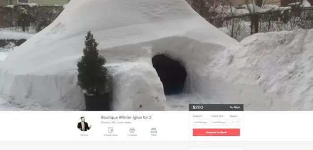 Предприимчивый американец сдает в аренду дом из снега