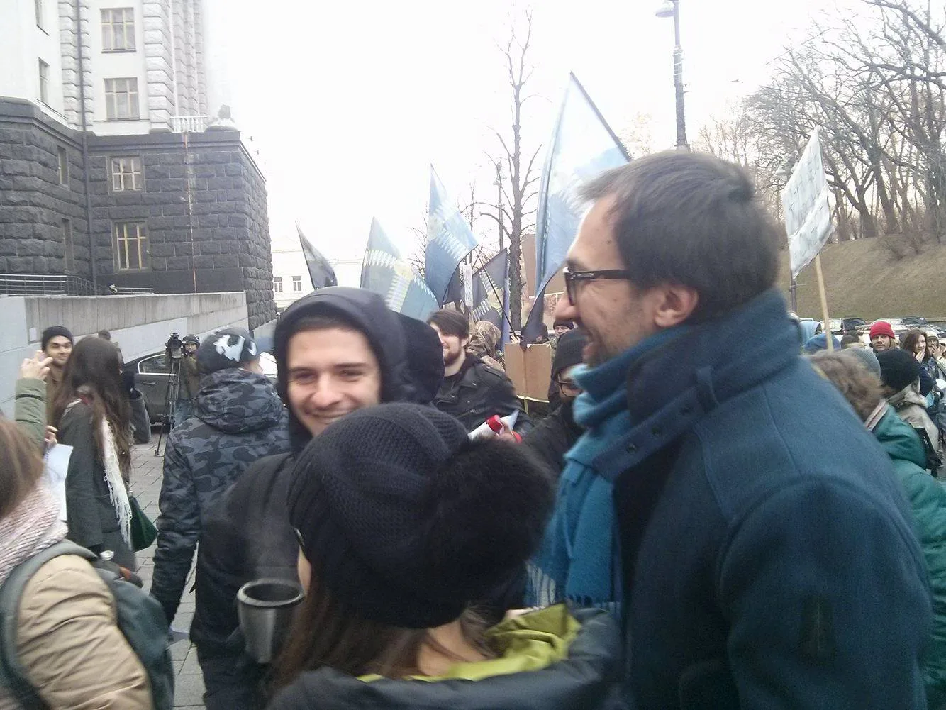 К акции присоединился и народный депутат Сергей Лещенко