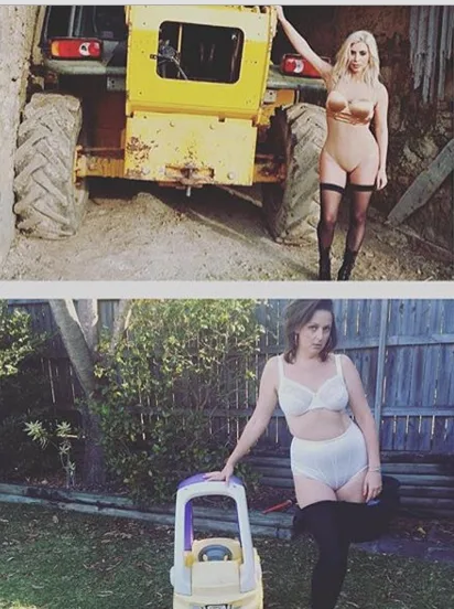 Женщина пародирует звезд в Instagram