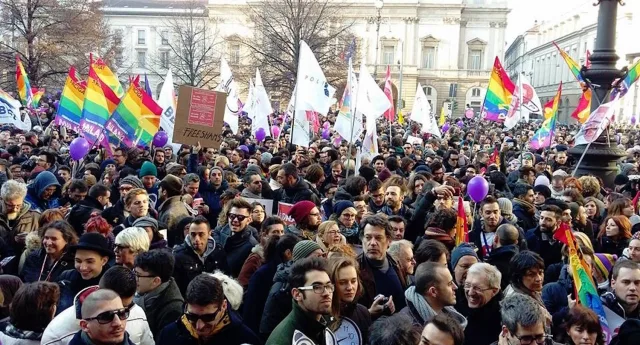 В Италии прошли акции в поддержку однополых браков