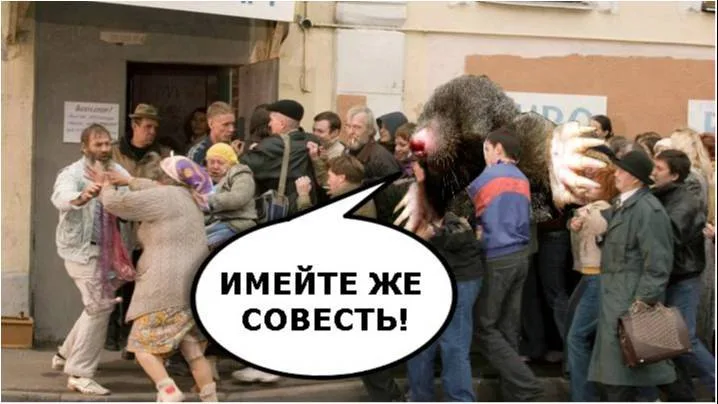 Даже кротам в очередях приходится несладко