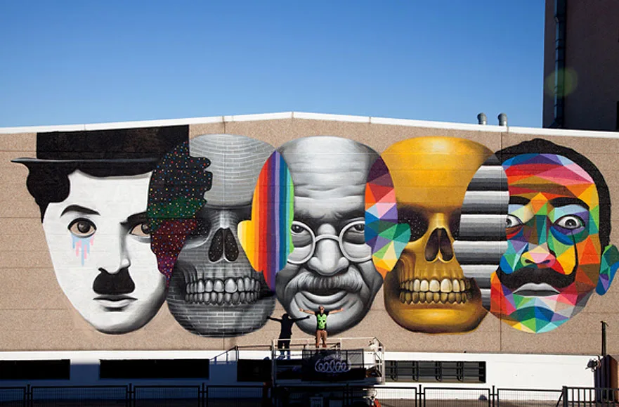 6 работ художника Okuda, который разрисовал вагоны киевского метро